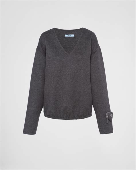 prada 80 angora sweater|Slate Gray Cashgora Sweater With Pouch .